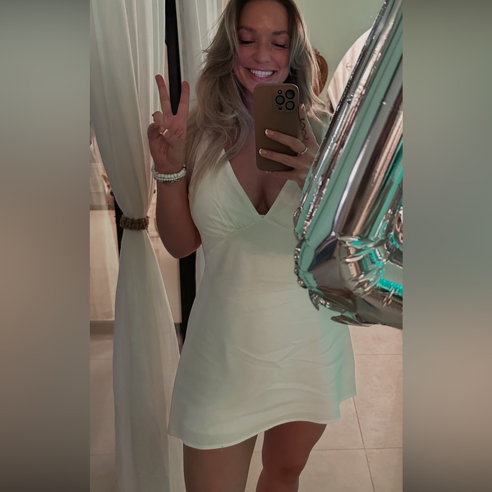 🤍 Meshki White Mini Dress – Size XL 🤍